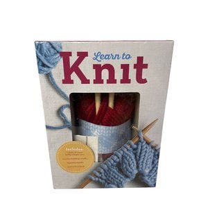 Learn to Knit kit Instruction Book Knitting tapestry Needles 10" x 3 1/2" x 6"